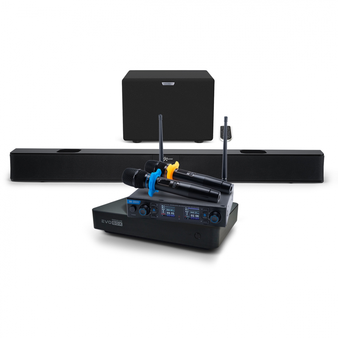 Hi-End караоке-система EVOBOX Premium + EvoSoundBar (саундбар с караоке) в Месягутово