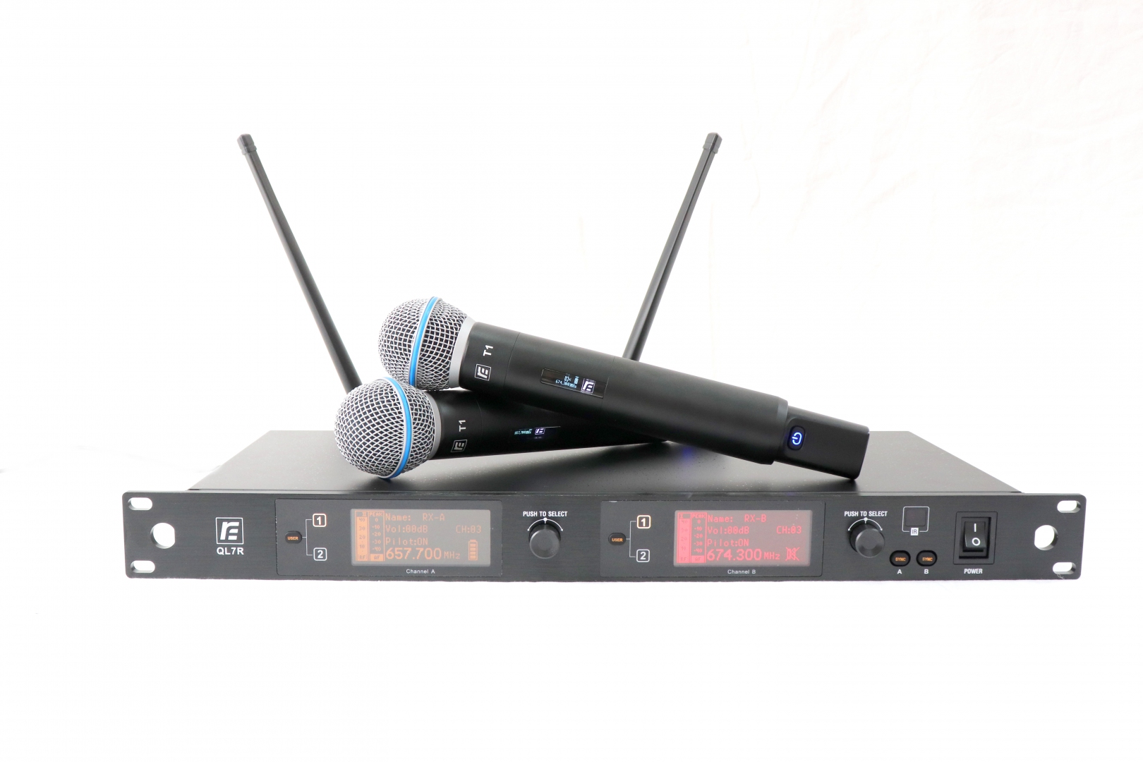 RFIntell QL7R/T1-B 720,500-754,000 МГц 2-канальная радиосистема с 2-мя ручными микрофонами в Месягутово