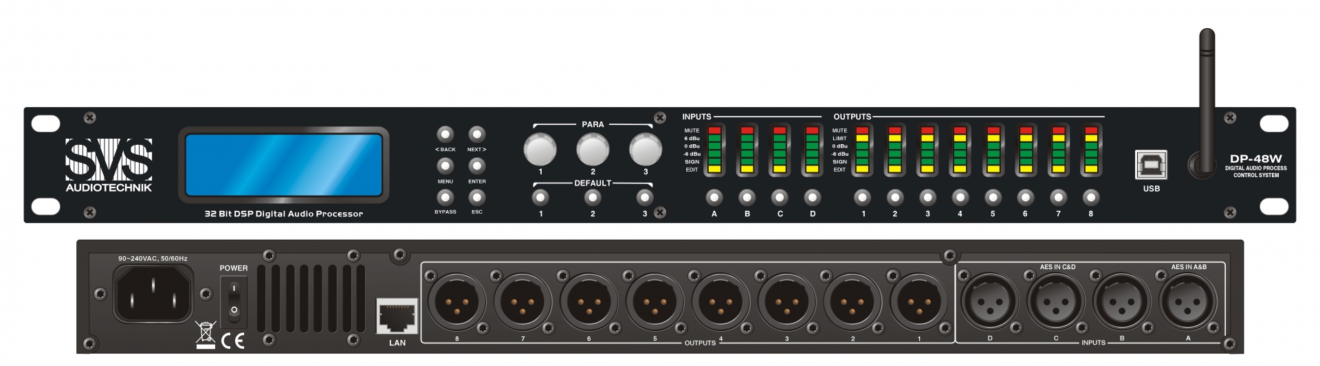 SVS Audiotechnik DP-48W Цифровой процессор: 4 входа 8 выходов в Месягутово
