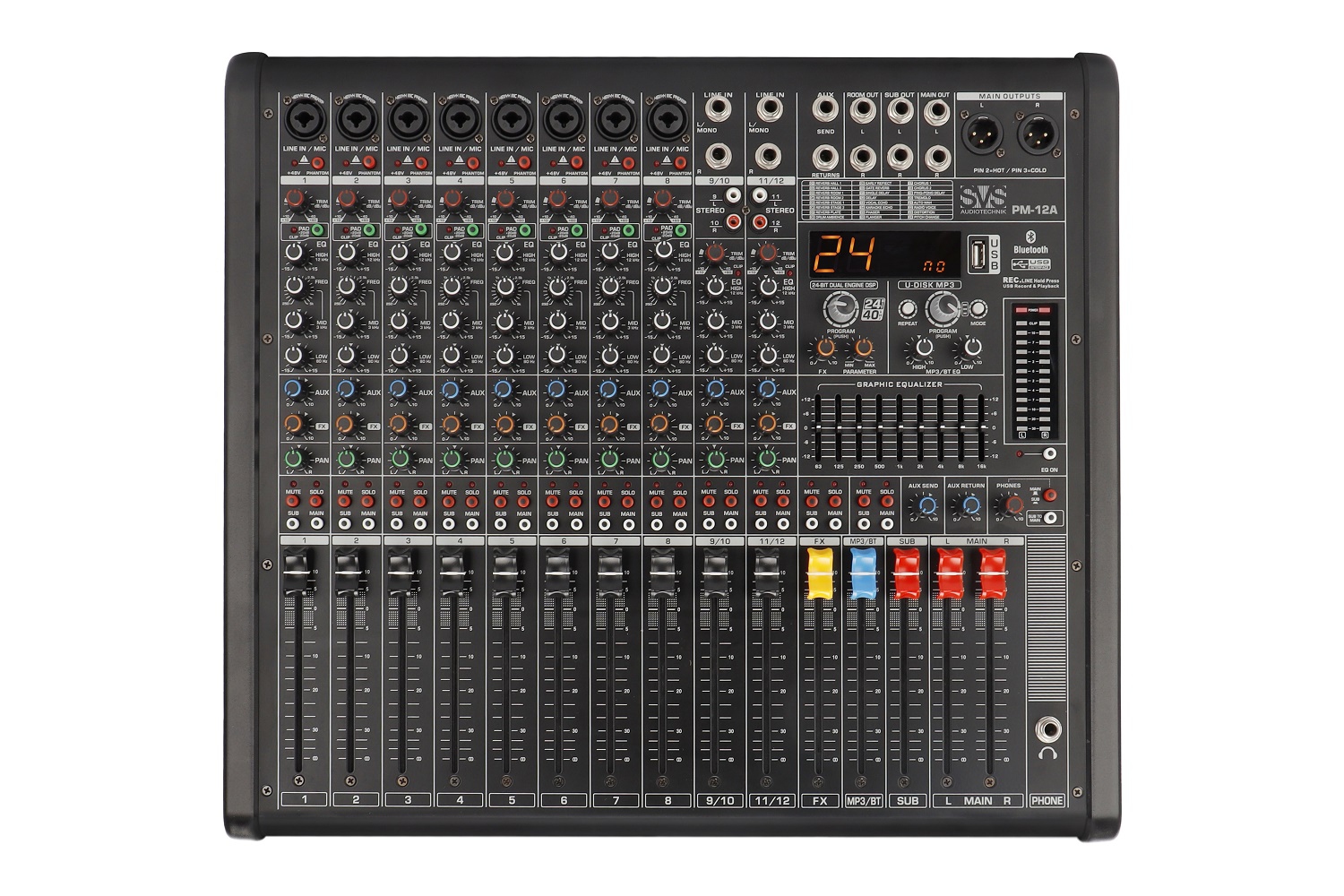 SVS Audiotechnik mixers PM-12A Активный аналоговый микшерный пульт, 12-канальный в Месягутово
